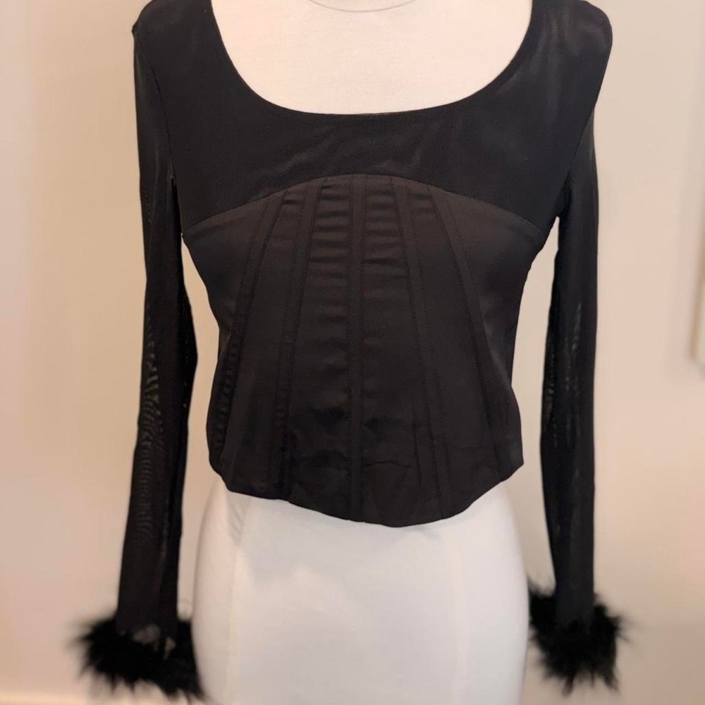 Black Sheer Corset Top 🖤✨